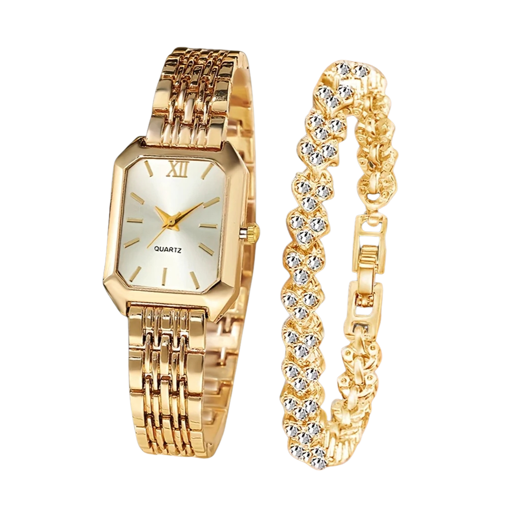 Coffret 2 Montres Femme Luxe - Élégance et Quartz