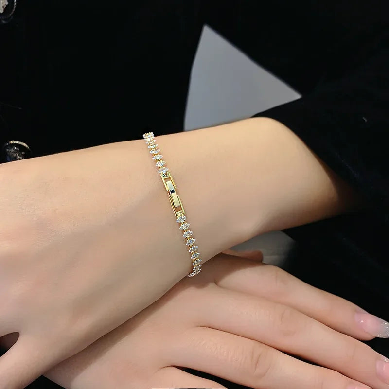 Bracelet Cristal Géométrique – Style Luxe