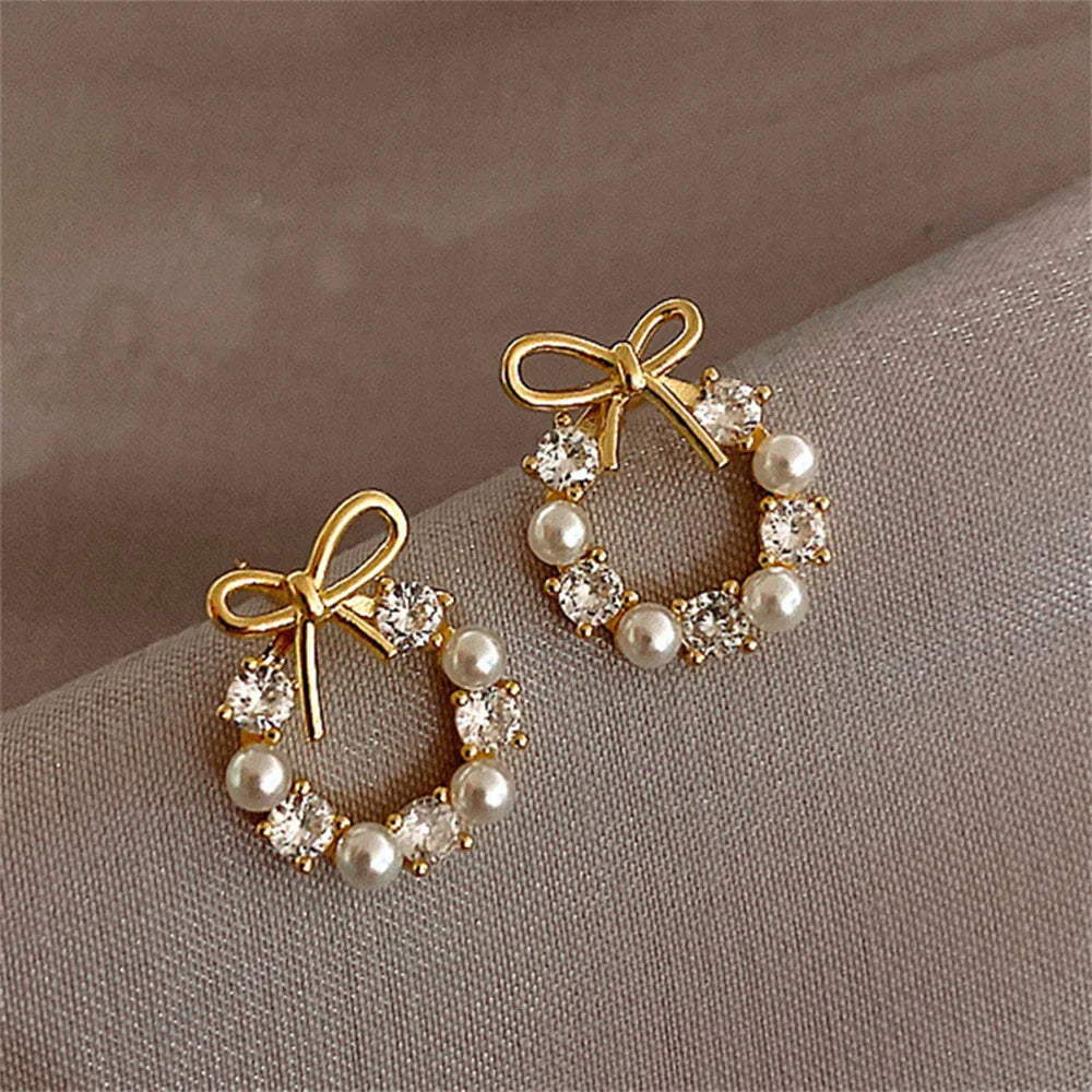 Boucles Nœud & Perle – Élégance