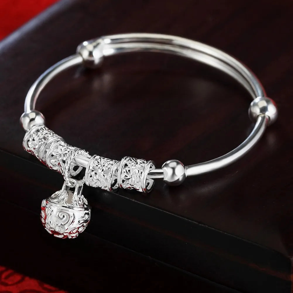 Bracelet Cloche Creuse – Argent Élégant