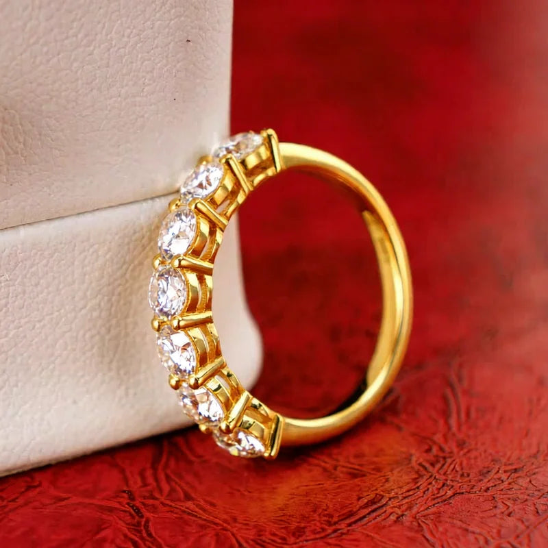 Alliance Moissanite Demi-Éternité – Argent 925